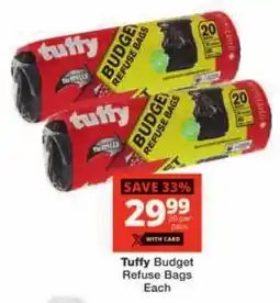 Checkers Tuffy Budget Refuse Bags Each offer