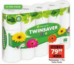 Twinsaver 1-Ply Toilet Rolls