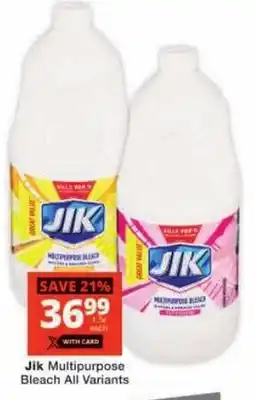 Checkers Jik Multipurpose Bleach All Variants offer