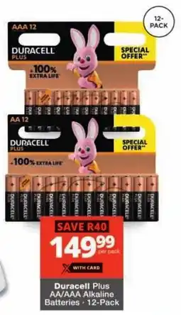 Duracell Plus AA/AAA Alkaline Batteries