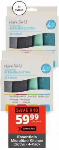 Checkers Essentials Microfibre Kitchen Cloths offer