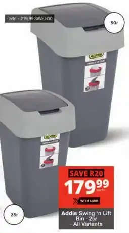 Checkers Addis Swing 'n Lift Bin offer