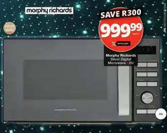 Checkers Morphy Richards Silver Digital Microwave offer