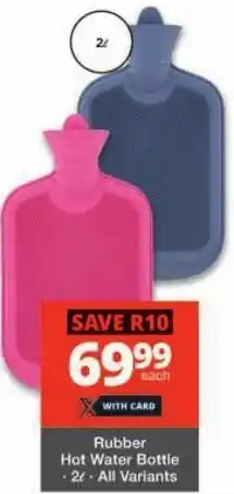 Checkers Rubber Hot Water Bottle offer