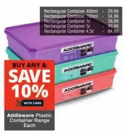 Checkers Addisware Plastic Container Range offer