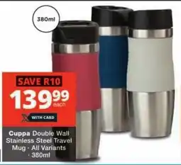 Cuppa Double Wall Stainless Steel Travel Mug All Variants