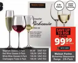 Checkers Maison Forine Bohemia Glassware Range offer