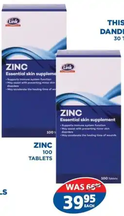 Link Pharmacy Link zinc tablets offer