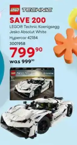 ToysRUs LEGO Technic Koenigsegg Jesko Absolut White Hypercar offer