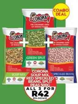 1UP Corona soup mix red speckled beans, split peas offer