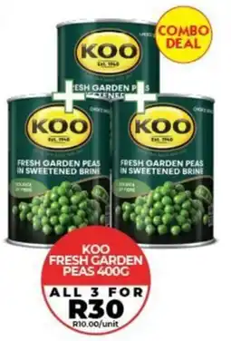 1UP Koo fresh garden peas offer
