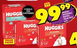 Shoprite Huggies Disposable Nappies Value Pack offer