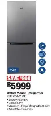 OK Furniture Bottom Mount Refrigerator KBF 631/2 ME offer
