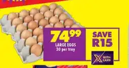 Shoprite LARGE EGGS 30 per tray offer