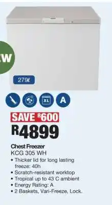 OK Furniture Chest Freezer KCG 305 WH offer