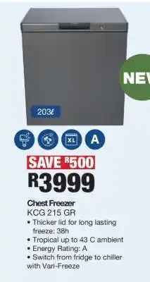 OK Furniture Chest Freezer KCG 215 GR offer