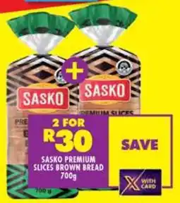 Shoprite Sasko Premium Slices Brown Bread 700g offer