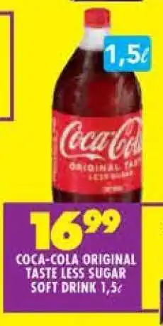 Shoprite Coca-Cola Original Taste Less Sugar Soft Drink, 1.5L offer