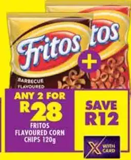 Shoprite Fritos Flavoured Corn Chips 120g offer
