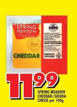 Shoprite SPRING MEADOW CHEDDAR/GOUDA CHEESE per 100g offer