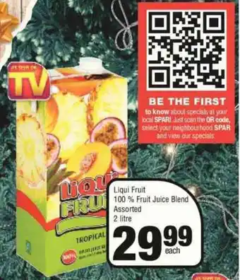 Spar Liqui Fruit 100% Fruit Juice Blend Assorted 2L offer