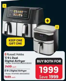 Russell Hobbs 9 L Dual Digital Airfryer & 9 L Digital Airfryer