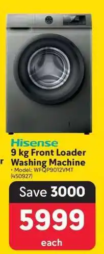 Makro Hisense 9 kg Front Loader Washing Machine offer