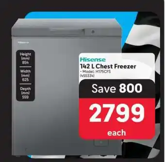 Makro Hisense 142 L Chest Freezer offer