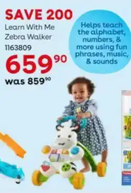 ToysRUs Fisher-price Learn With Me Zebra Walker offer