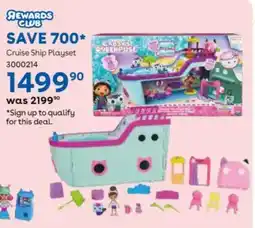 ToysRUs Rewards Club Cruise Ship Playset offer