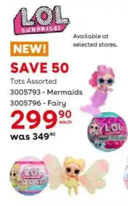 ToysRUs Lol Surprise Tots Assorted offer