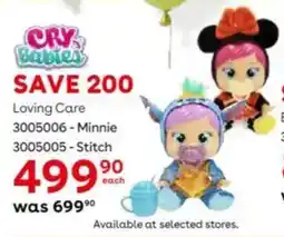 ToysRUs Cry Babies Loving Care offer