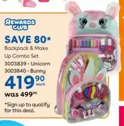 ToysRUs Rewards Club Backpack & Make Up Combo Set offer