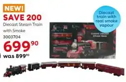 ToysRUs Diecast Steam Train with Smoke offer