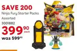 ToysRUs Ninja Fury Starter Packs Assorted offer