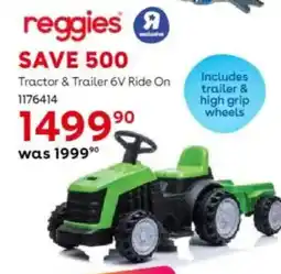 ToysRUs Reggies Tractor & Trailer 6V Ride On offer