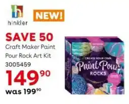 ToysRUs Hinkler Craft Maker Paint Pour Rock Art Kit offer