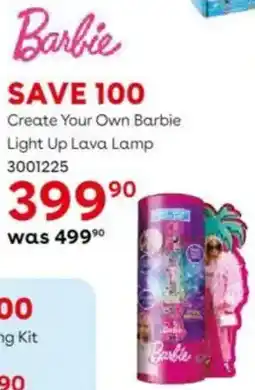 ToysRUs Barbie Create Your Own Barbie Light Up Lava Lamp offer