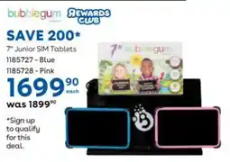 ToysRUs Junior SIM Tablets offer