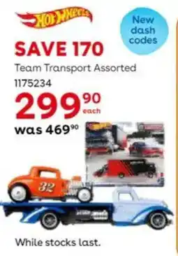 ToysRUs Hot Wheels Team Transport Assorted offer