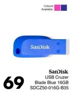 Save Hyper SanDisk USB Cruzer Blade Blue 16GB offer