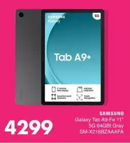 Save Hyper SAMSUNG Galaxy Tab A9-Fe 11" 5G 64GBt Gray offer