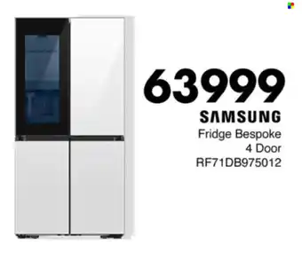 Save Hyper SAMSUNG Fridge Bespoke 4 Door offer