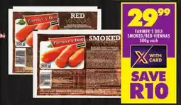 Shoprite Farmer's deli smoked/ red viennas offer