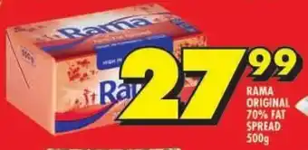 Shoprite Rama original 70% fat spread offer