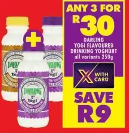 Shoprite Darling yogi flavoured drinking yoghurt all variants offer