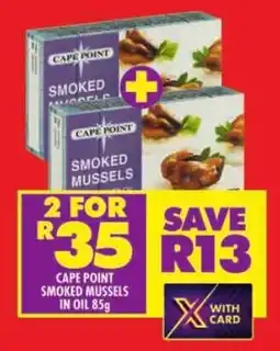 Shoprite Cape point smoked mussels in oil offer