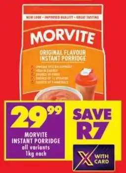 Shoprite Morvite instant porridge all variants offer