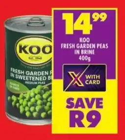 Shoprite Koo fresh garden peas in brine offer