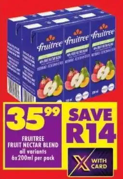 Shoprite Fruitree fruit nectar blend all variants offer